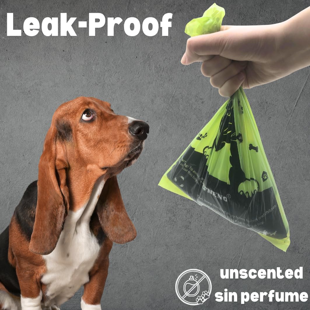 Doggy Poop Bags with Dispenser Dog Waste Pickup Bags Refill Rolls Cat - Green (32 Rolls Uscented) - image 4