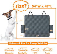 MIXJOY Dog Car Seat Cover - Grey / 53"W x 47"L - image 2