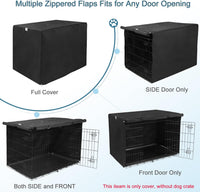 Deblue 36 inch Dog Crate Cover Fit for 36 inch Wire - – Essentials for Dogs - 24.0"L x 18.0"W x 20.0"H / Black - image 3