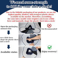 Hard & Heavy Plastic Dog Cone Collar Alternative for Extra Large Dogs (Adult Lab Golden GSD) After Surgery, Adjustable Pet Recovery Cone Anti-Lick, Elizabethan Protective Cone of Shame for Healing