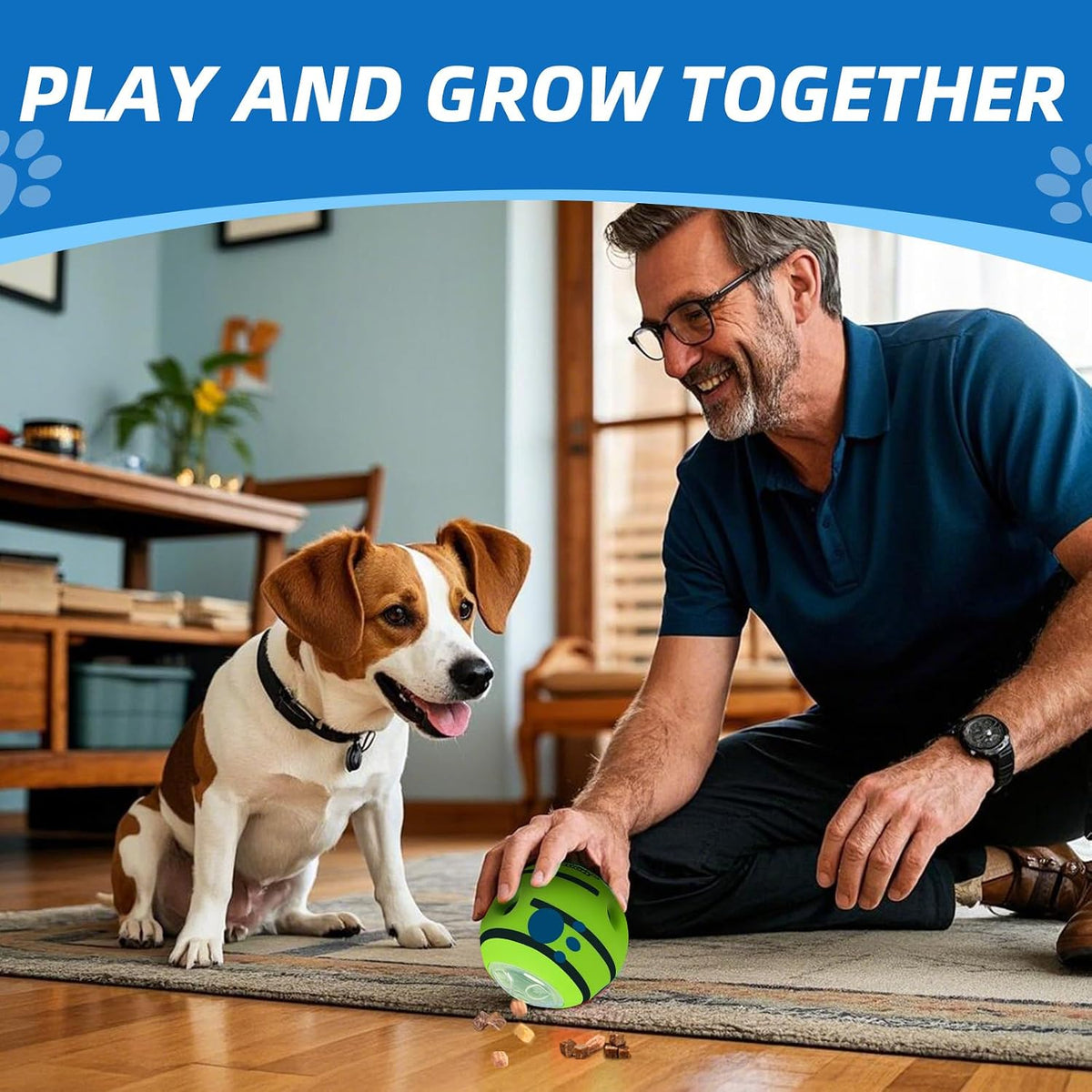 Dog Toys Ball, Interactive, M - Treat / S 3.14 in (8 cm) - image 3