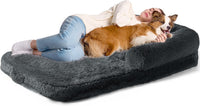 EHEYCIGA Orthopedic Foldable Human Dog Bed, 72x44x11 - 54x38x7.5(Folded 38x27) / Dark Grey - image 2