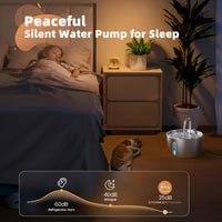Cat Water Fountain Stainless Steel: 2.2 L Cat Fountain for Drinking - 108oz Fountain + 6 Filters + 3 Sponges - image 2