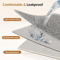 Waterproof Dog Bed Covers Replacement, Cover Only - 41"L x 27"W x 3"H / Grey (With Plush) - image 3