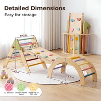 LOL-FUN Foldable Pikler Triangle Climbing Toy with Slide for Toddlers - image 3