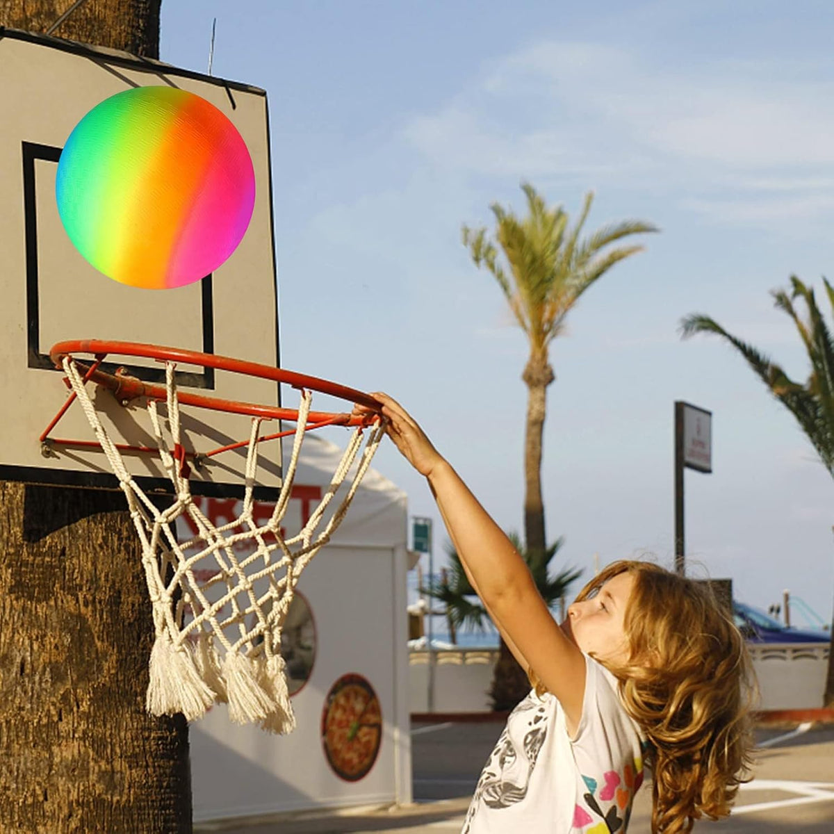 YNHFIFI 8.5 inch rainbow playground ball for kickball, dodgeball and four square - view 31