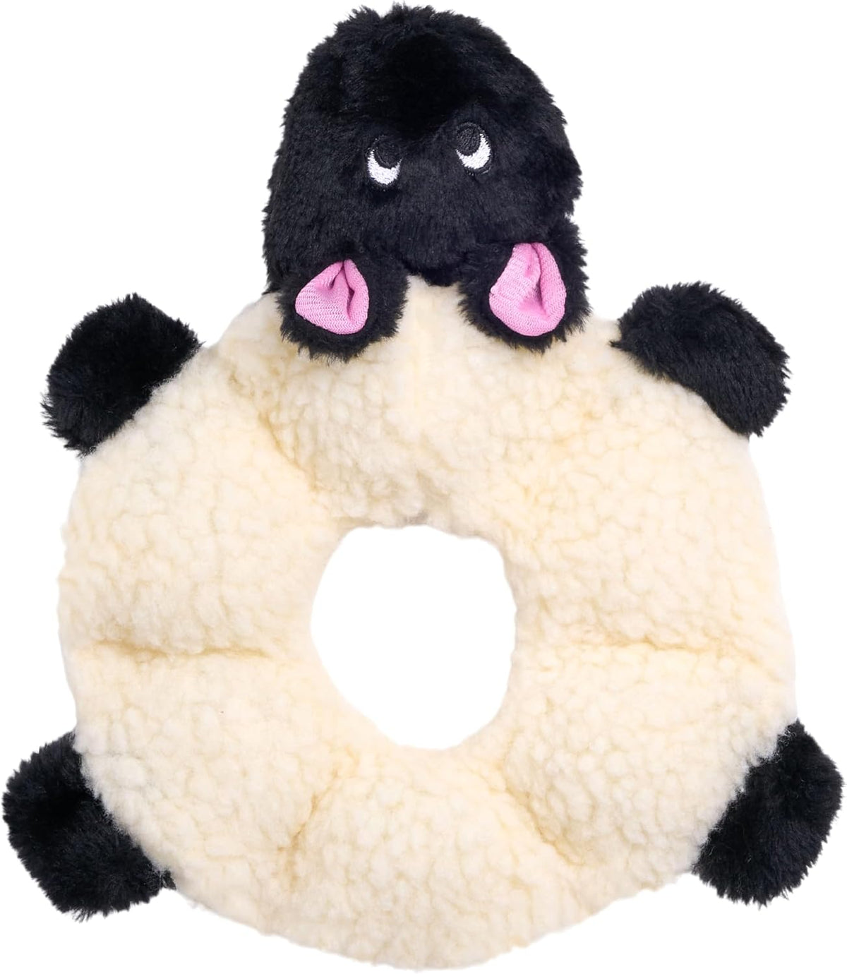 ZippyPaws Loopy No Stuffing Dog Toys to Keep Them Busy, 10" - Sheep / 10 x 8 x 1 in (Pack of 1) - image 2