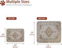 Washable Pee Pads, Super Absorbent Puppy Pads - Beige Medallion / 18"*24"(Pack of 2) - image 2