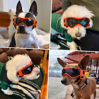 Dog Sunglasses for Extra Small Breed UV Protection Windproof XS Dog - Medium / Orange - image 2