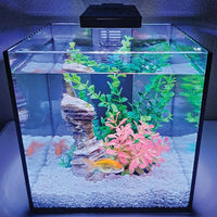 Level One Pets 3 Gallon Mini Aquarium Kit - Includes Duo 2 in 1 Submersible Filter with LED Light