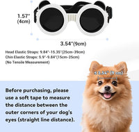 Dog Goggles for Small Breed UV/Wind/Dust Protection Puppy Sunglasses with Adjustable Strap - White