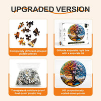 Masseruon 1000 piece round jigsaw puzzle with a sunset canyon image - view 15