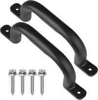 Purife 10 inch matte black metal playground safety handles, 2 pack with screws - view 4