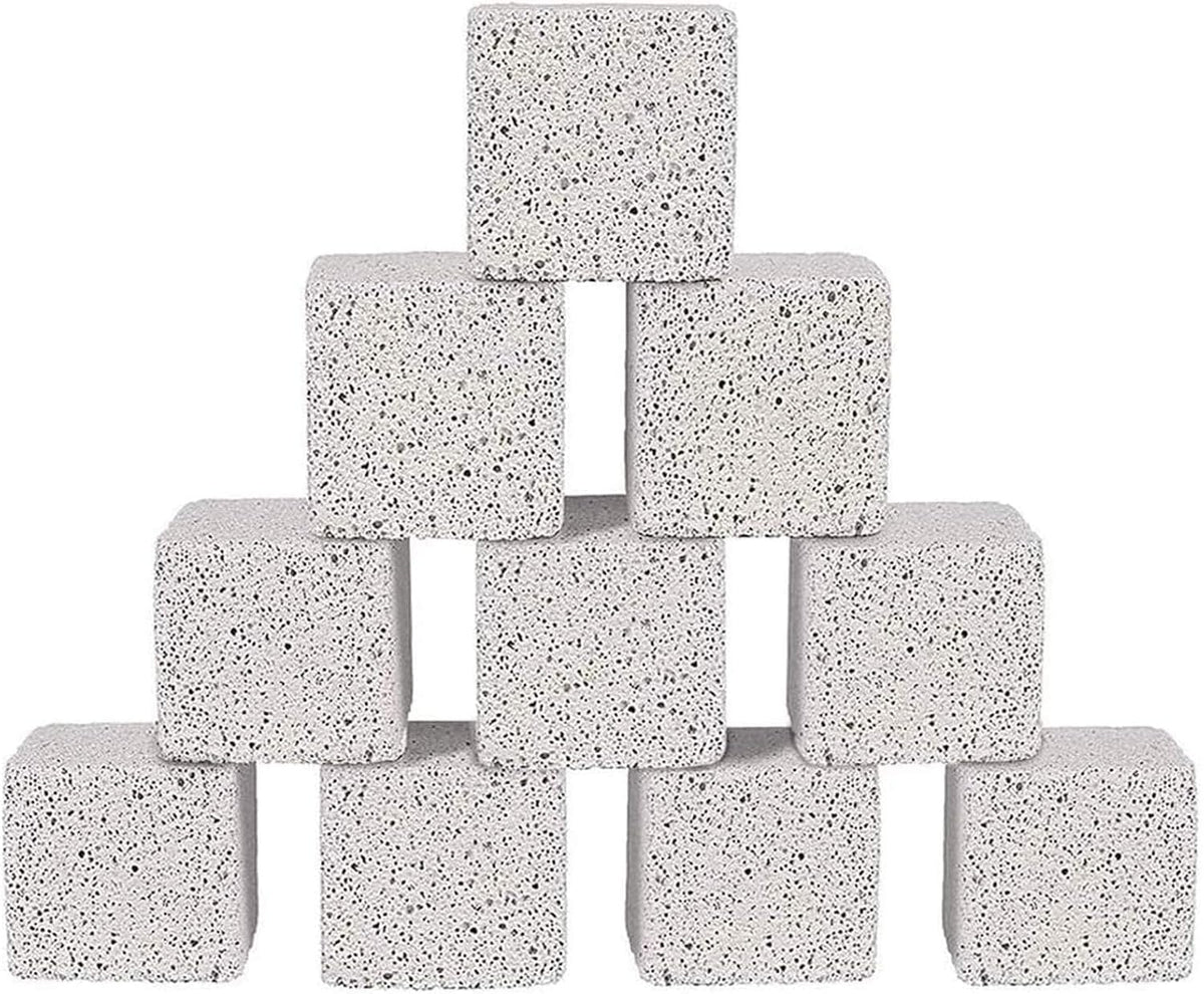 24 PCS Chinchilla Chew Toys Lava Blocks Hamster Chew Toys – Essentials for Small Pets - 10 Pcs-Square / 1.57 Inch Diameter