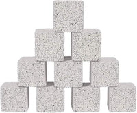 24 PCS Chinchilla Chew Toys Lava Blocks Hamster Chew Toys – Essentials for Small Pets - 10 Pcs-Square / 1.57 Inch Diameter