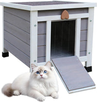 Cat House for Outdoor Cats - Grey