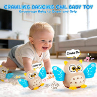 Musical Crawling Crab Baby Toy - Owl-brown - image 2