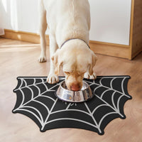 Pet Mats for Food and Water Dog Cat Food Mats Pet Feeding Mat - Spider Web - image 2