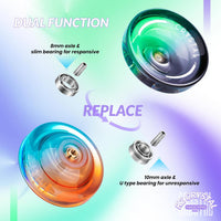 K2 Crystal Responsive Yoyo for Kids，Professional Yo-yo for Beginners – Fun for Kids & Family - Black Green + Blue Orange - image 3