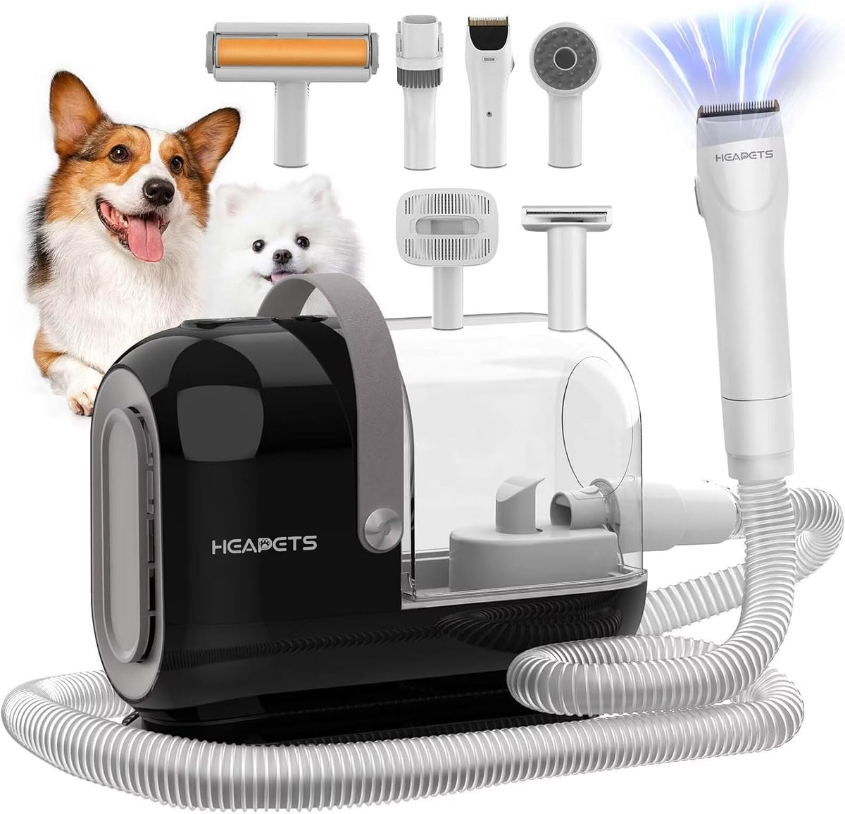 HEAPETS Dog Grooming Vacuum Kit - Black