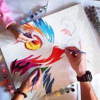 Komking paint by numbers kit for adults, colorful wolf design on 16x20 inch canvas - view 13