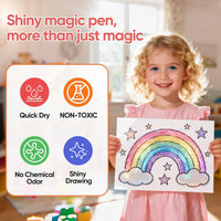JoyCat 10 Color Changing Markers for Kids Ages 4-8 - Glitter Color Changing Markers - image 3