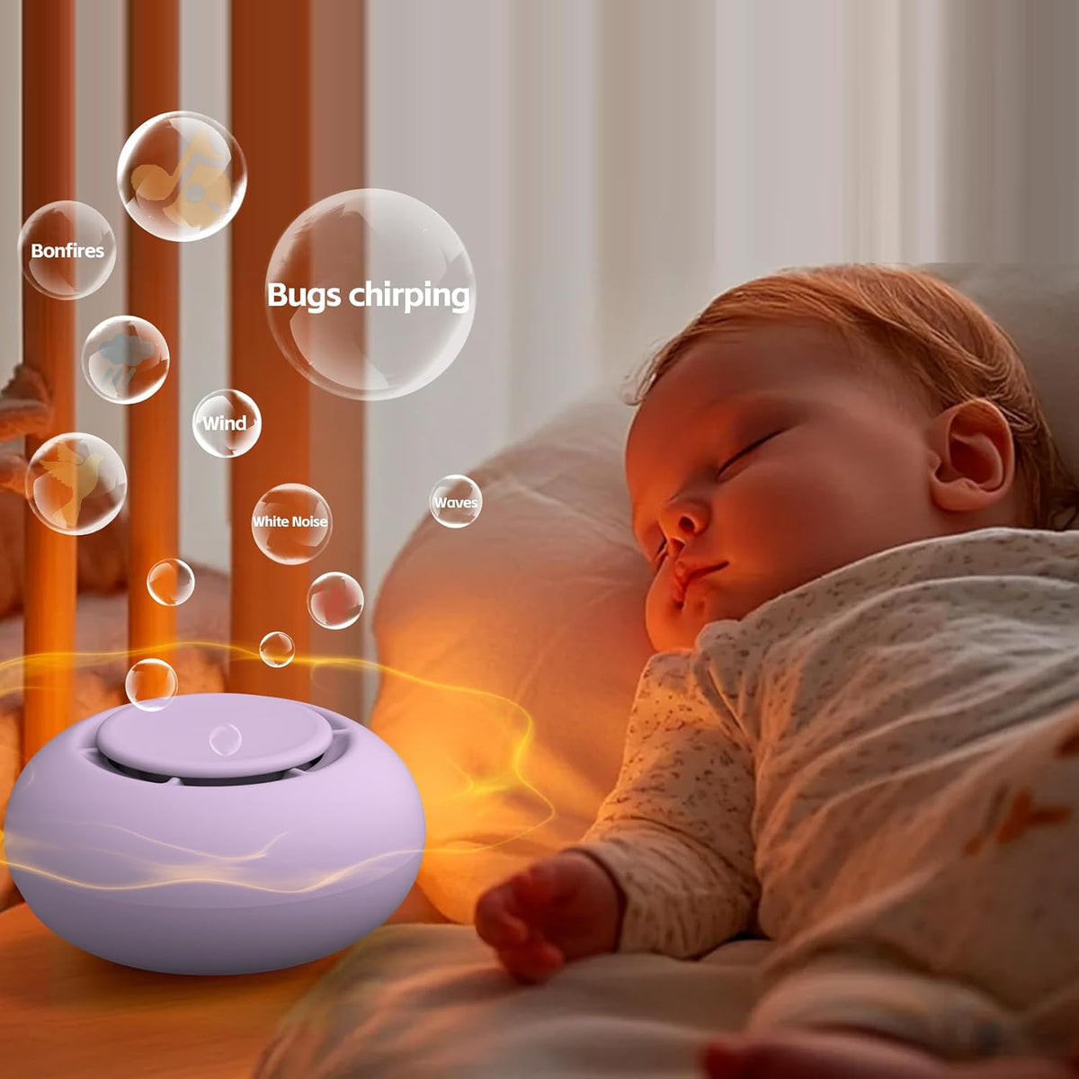 Portable Baby Sound Machine & Essentials for Babies & Kids-Putty – Fun for Kids & Family - Purple - image 4