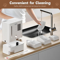 Automatic Cat Feeder with Camera,5G/2.4G WiFi Pet Feeder,2K HD Video and Night Vision,Easy APP Operation,Low Food and Food Clogging APP Tips,Water and Grain Large Capacity Feeder