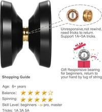 LESHARE X2 Dual-Mode Yoyo for Advanced Players & Teens Beginners – Fun for Kids & Family - Black - image 2