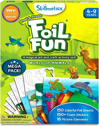 Skillmatics Foil Fun Unicorn & Princesses, Foil Art & Craft - 8. Animals Mega Pack