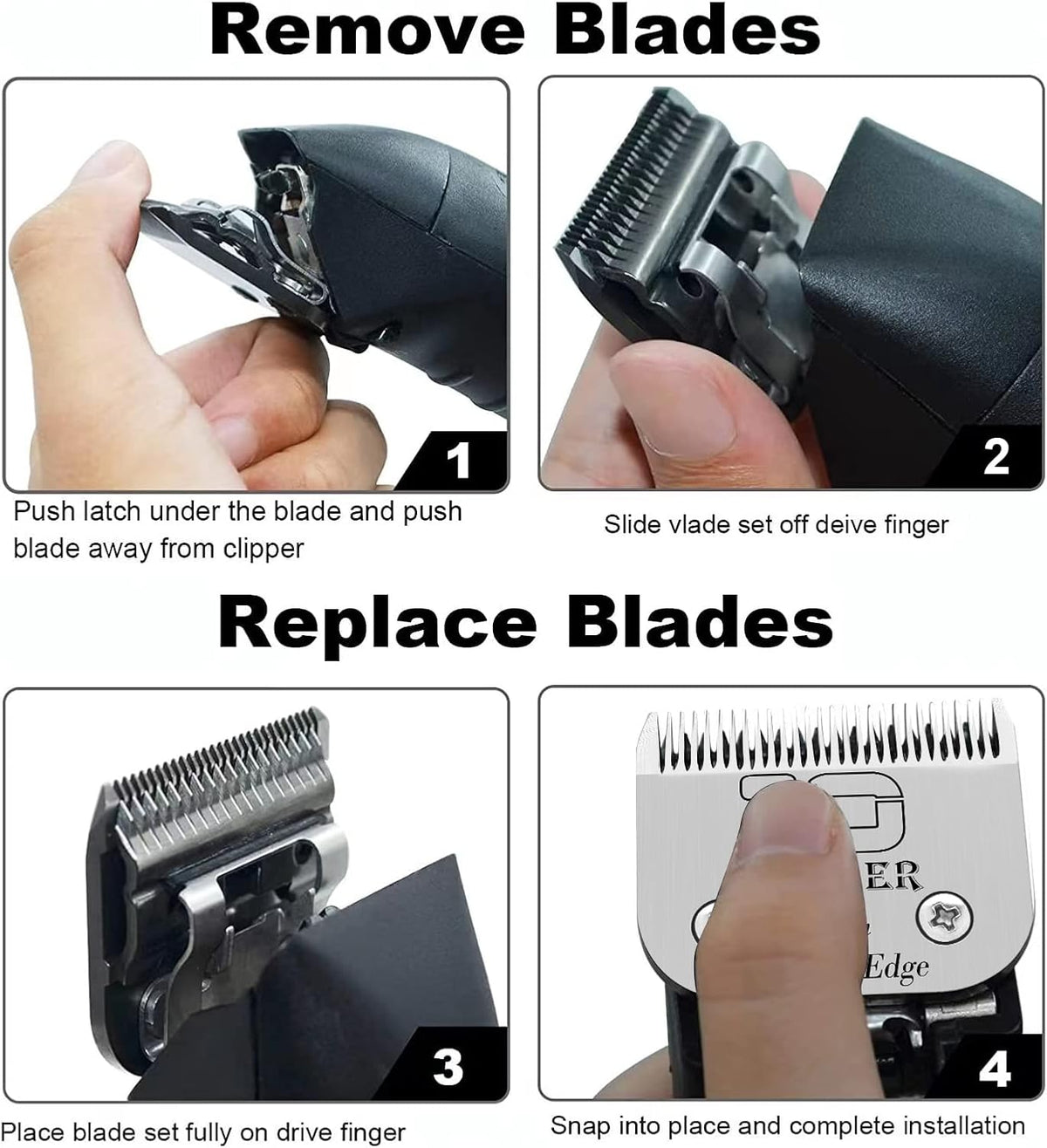 10# Grooming Ceramic Pet Clipper Blades Compatible with Andis & Oster - Silver / 13 Pack - image 3