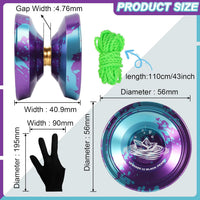 LESHARE X2 Dual-Mode Yoyo for Advanced Players & Teens Beginners – Fun for Kids & Family - Purple Blue - image 2
