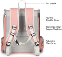 Cat Backpack Carrier, Small Dog Carrier Backpack with Fully Ventilated Mesh, Kitten Wand Feather - Pink - image 3
