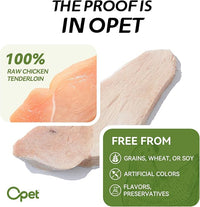 OPET Freeze Dried Chicken Cat Treats, Single Ingredient Grain Free High Protein Pet Food for Cats and Dogs, Healthy Training Snacks, Freeze Dried Cat Food (Chicken Breast, 1.48 Ounce)