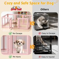 DIY Clear Acrylic Dog Playpen House - Skin Pink / 10PCS / 30.3"H - image 2