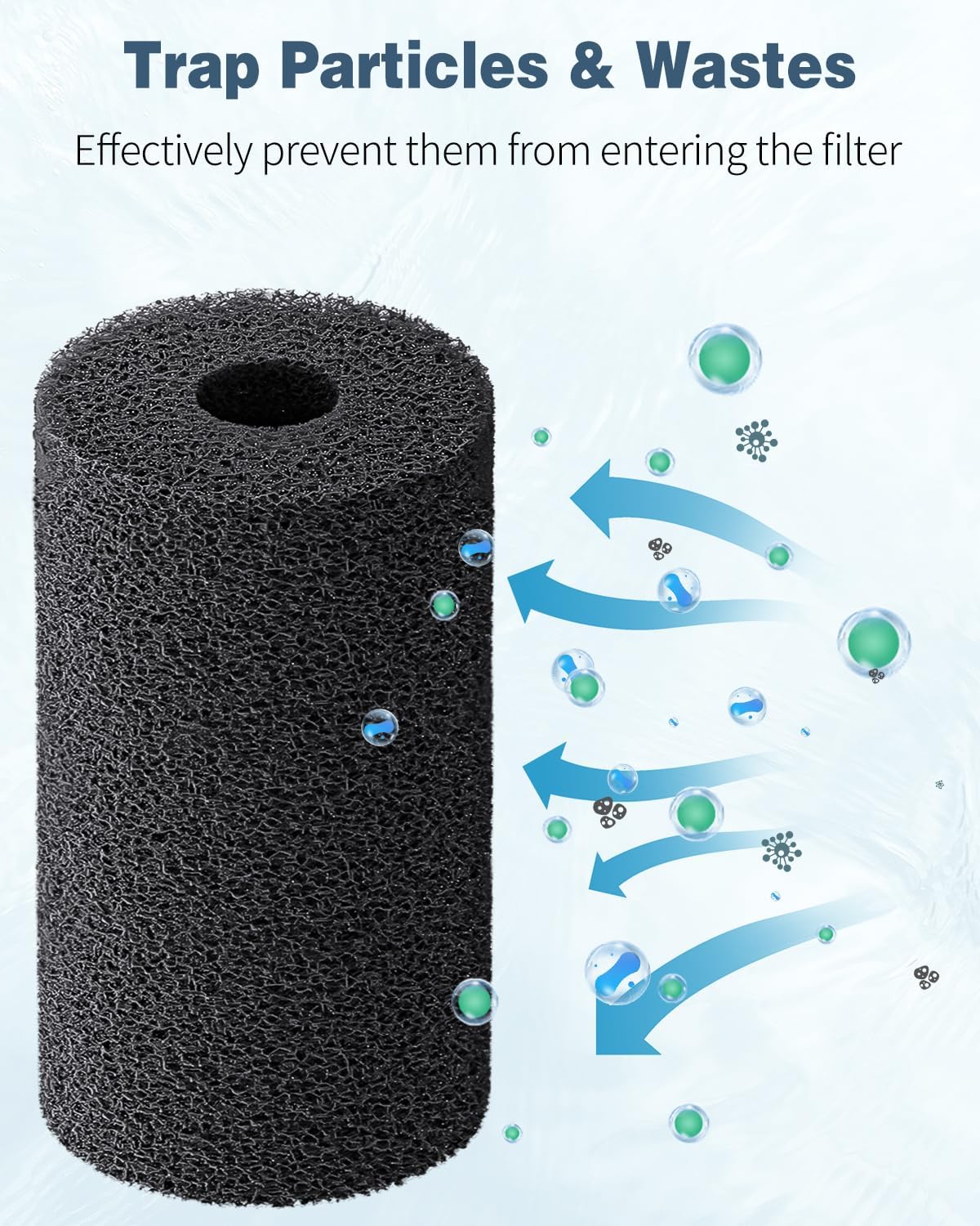 Pawfly 12 Pack Pre-Filter Sponge - 0.4″ | 1.4″D × 2.4″L - image 4