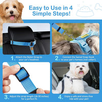 3 Pack Small Dog Belt for Car - Black & Pink & Blue - image 4