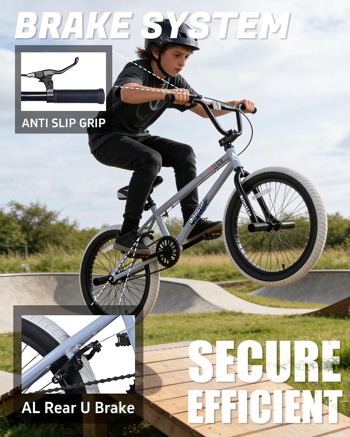 vollsch RUCKUS 20 inch kids freestyle BMX bike with pegs - view 32