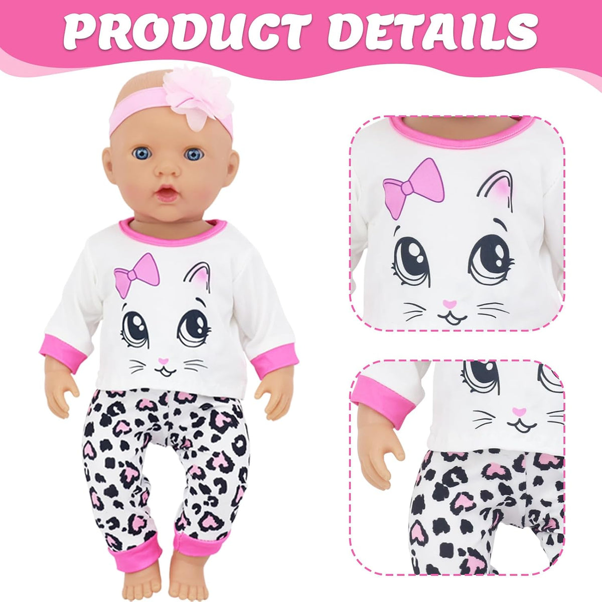 ECORELF 4 Sets Baby Doll Clothes for 14-18 Inch Dolls – Fun for Kids & Family - 4 Sets - image 3