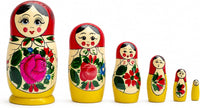 Set of 6 Wooden Dolls Nesting Dolls Semenov Matryoshka 5.75 Inches – Fun for Kids & Family