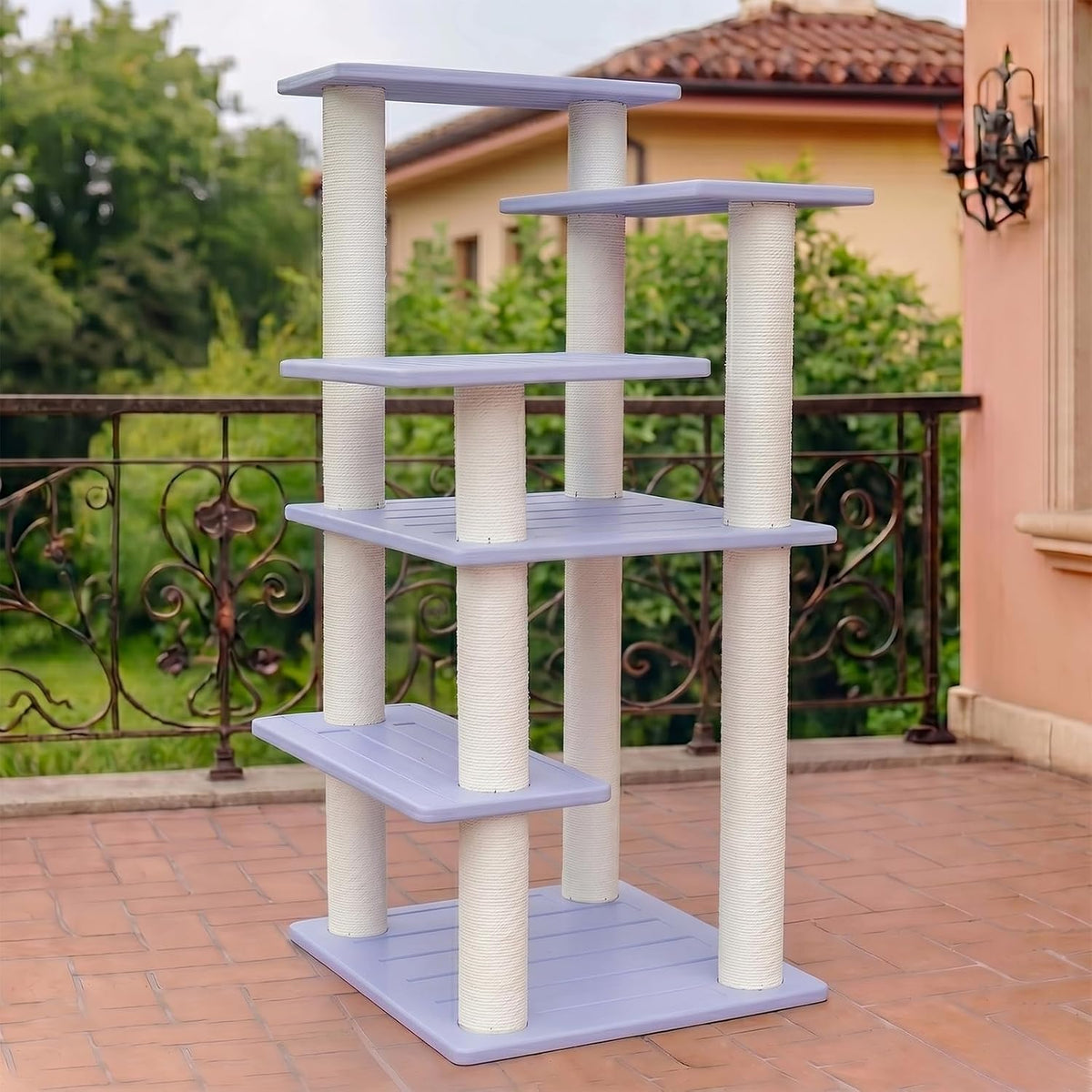 46in 5-Level Cat Tree,Indoor&Outdoor Large Cat Tower with Scratching Posts – Essentials for Cats - CTT-8