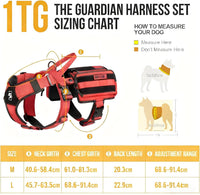 OneTigris Service Dog Vest Harness - M / Red - image 2