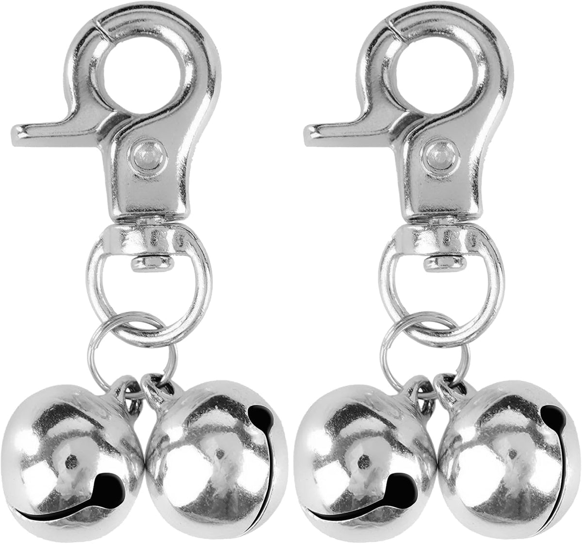 Cat Bell 2 Pack, Pet Collar Bells for Cats and Dogs - Silver / Small