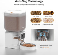 Automatic Cat Feeder for 2 Cats, Timed Cat Food Dispenser - White / Standard-One Bowl - image 4