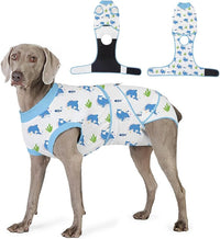 Recovery Suit for Dogs After Surgery, Professional Dog Surgical Suit for Female Spay, Male Neuter, E-Collar & Cone Alternative Dog Onesie for Abdominal Wounds Skin Disease, Blue, M