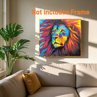 Komking paint by numbers kit for adults, colorful wolf design on 16x20 inch canvas - view 11