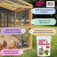 Pampered Chicken Mama Molting Supplement for Chickens: Fluffiest Feathers Ever Backyard Chicken Feed and Supplies for Hens (2 pounds)