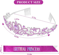 CIEHER Princess Crown and Birthday Sash Set - Crown and Sash - image 4