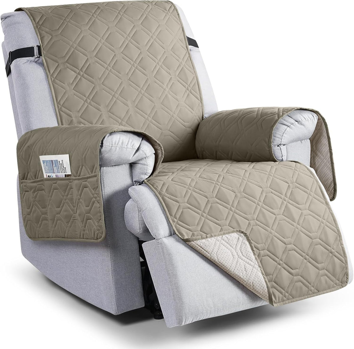 VANSOFY 100% Waterproof Recliner Chair Covers - Khaki / 30"