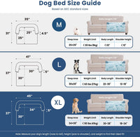 Calming Dog Bed for Couch with Cozy Raised Edge - Tie-Dye Blue / 45"L x 37"W x 5"Th - image 2